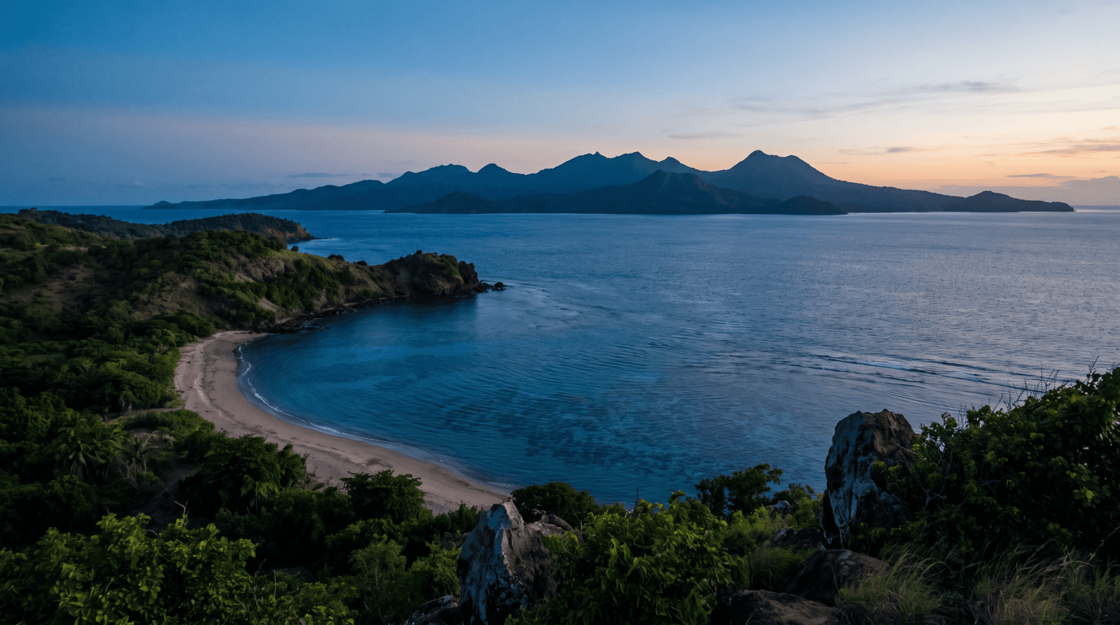 Atardecer en Mayotte, conectado con datos móviles sin roaming