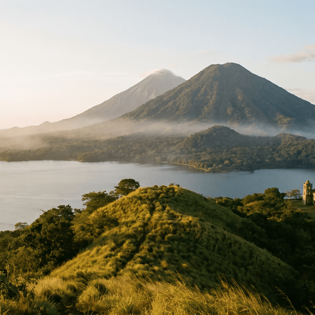 Paisaje de Nicaragua con cobertura 4G/5G de la eSIM de PuraSIM