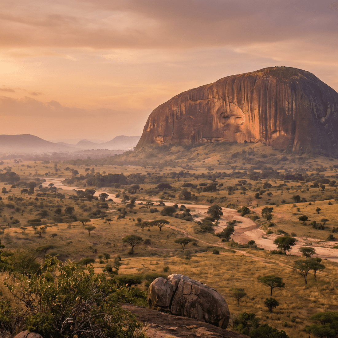 Paisaje de Nigeria con cobertura 4G/5G de la eSIM de PuraSIM