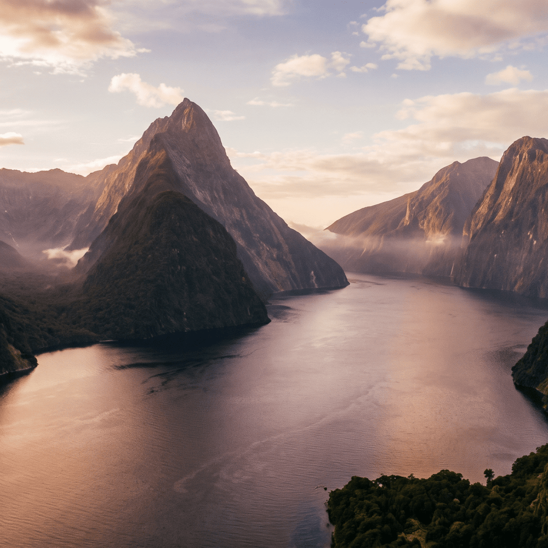 Paisaje de Nueva Zelanda con cobertura 4G/5G de la eSIM de PuraSIM