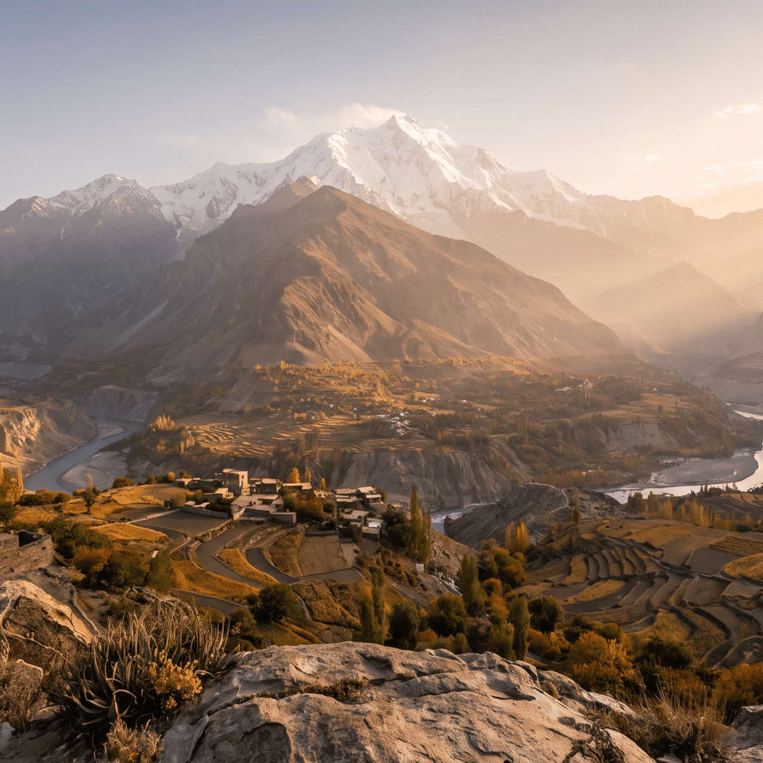Paisaje de Pakistán con cobertura 4G/5G de la eSIM de PuraSIM