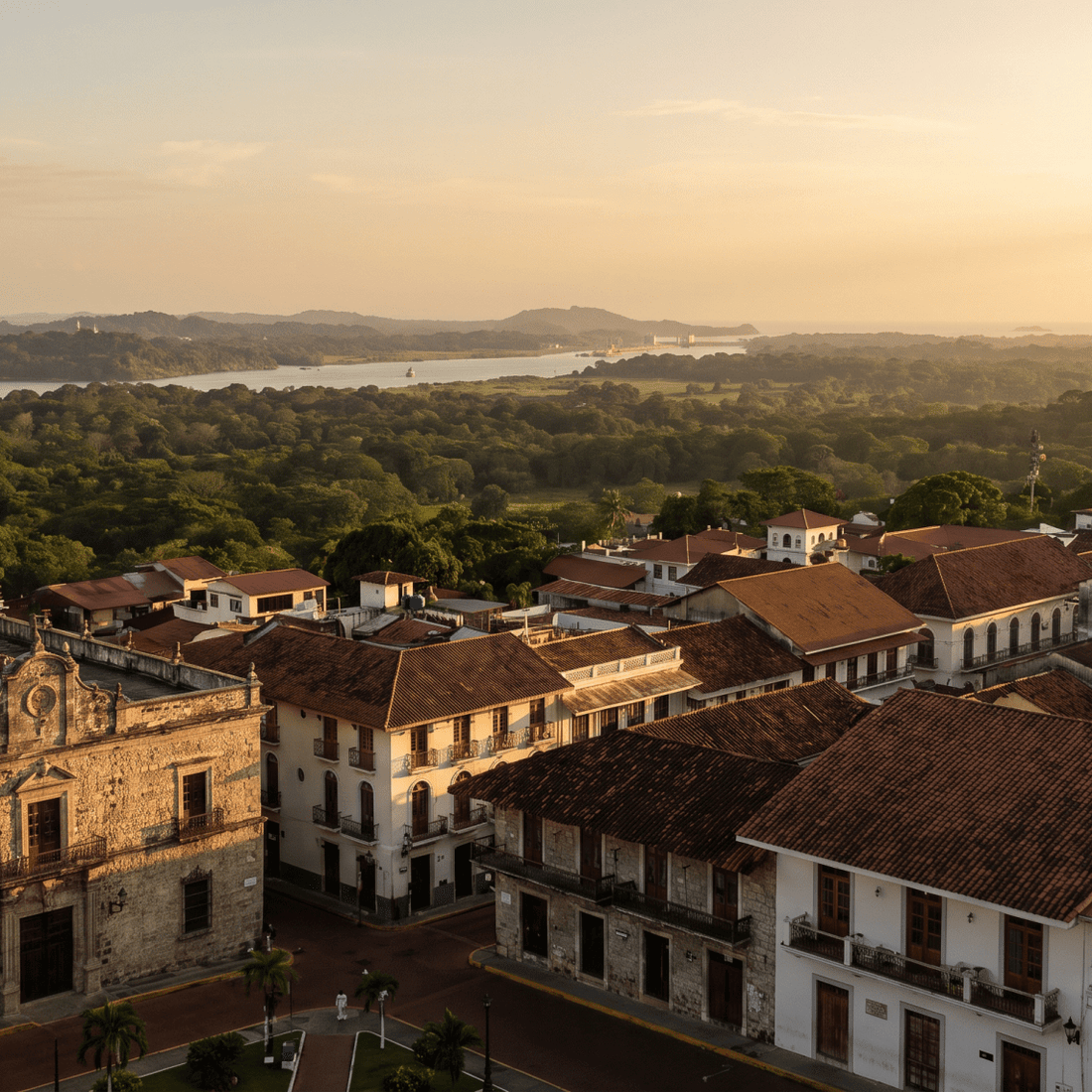 Paisaje de Panamá con cobertura 4G/5G de la eSIM de PuraSIM