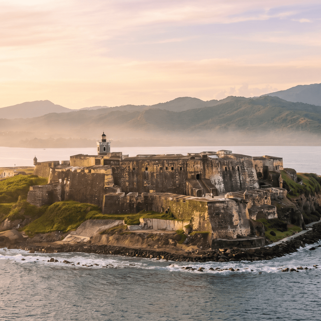 Paisaje de Puerto Rico con cobertura 4G/5G de la eSIM de PuraSIM