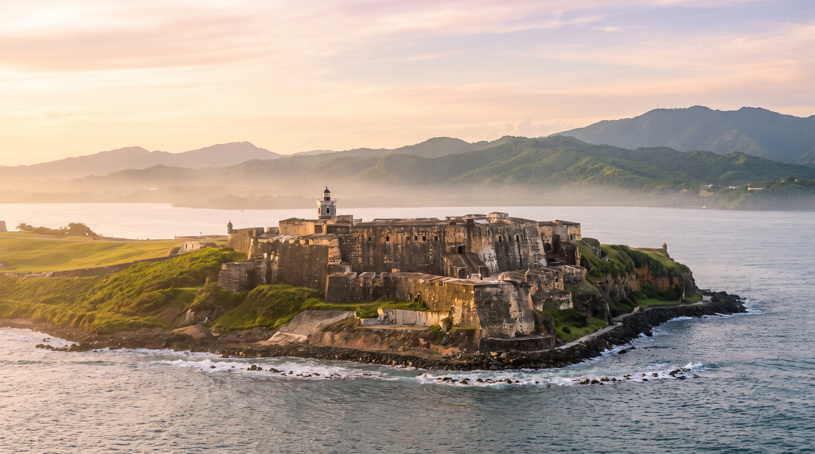 Paisaje de Puerto Rico con cobertura 4G/5G de la eSIM de PuraSIM