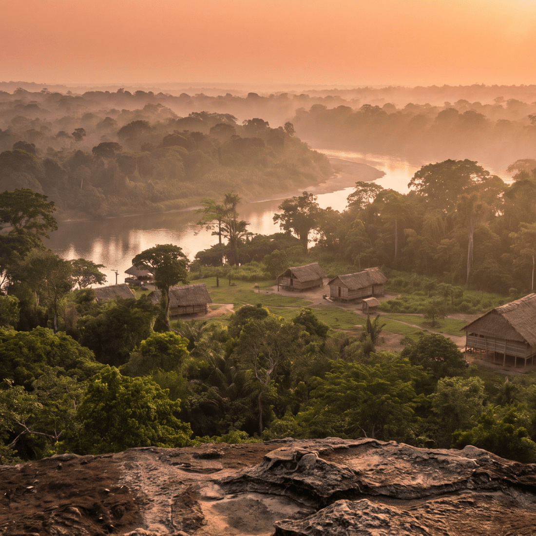 Paisaje de Rep. del Congo con cobertura 4G/5G de la eSIM de PuraSIM