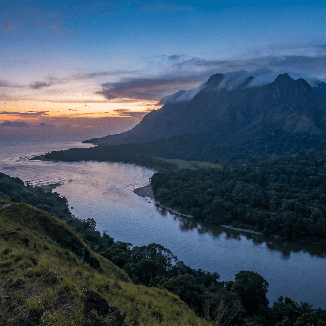 Atardecer en Rep. Dem. del Congo, conectado con datos móviles sin roaming