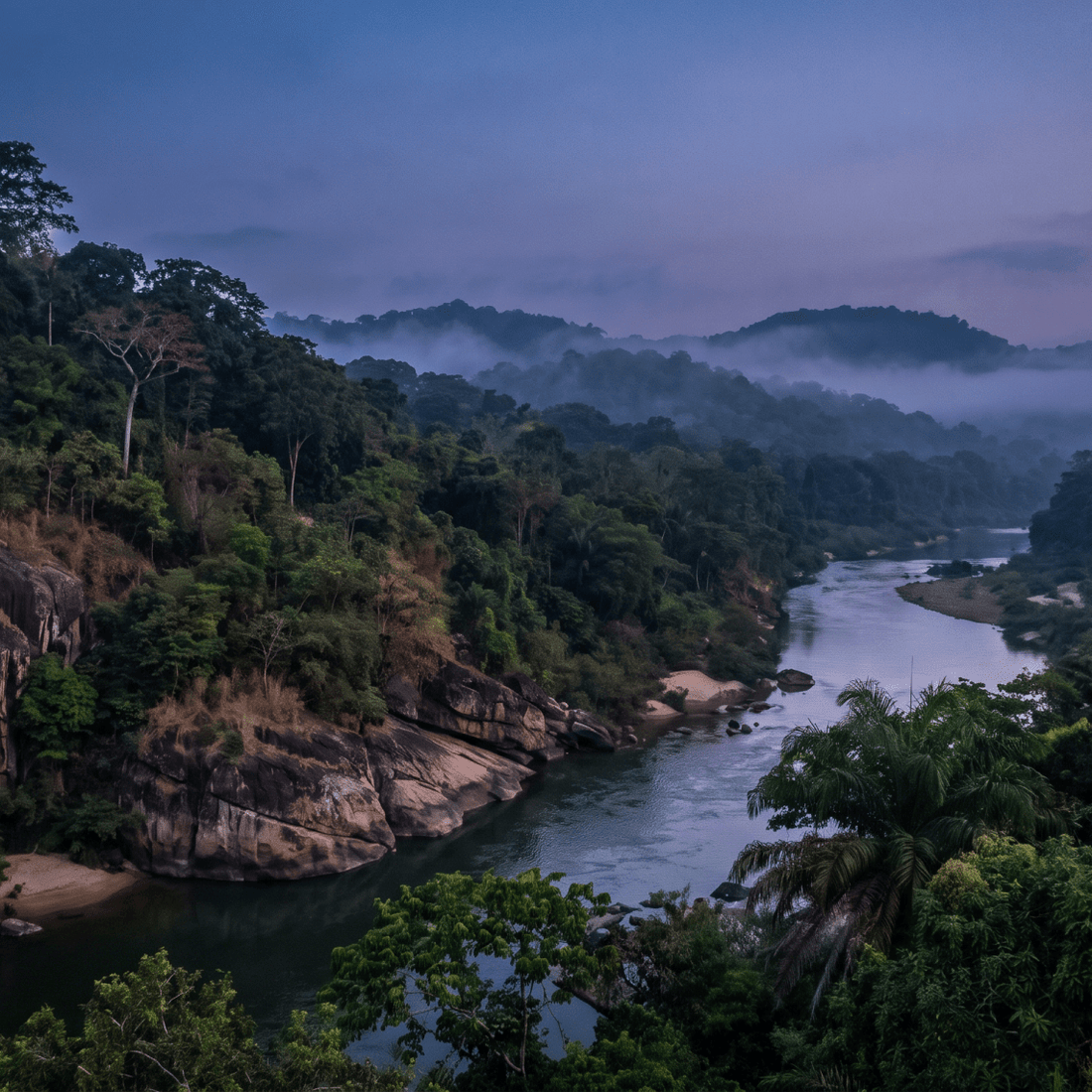 Atardecer en Sierra Leona, conectado con datos móviles sin roaming