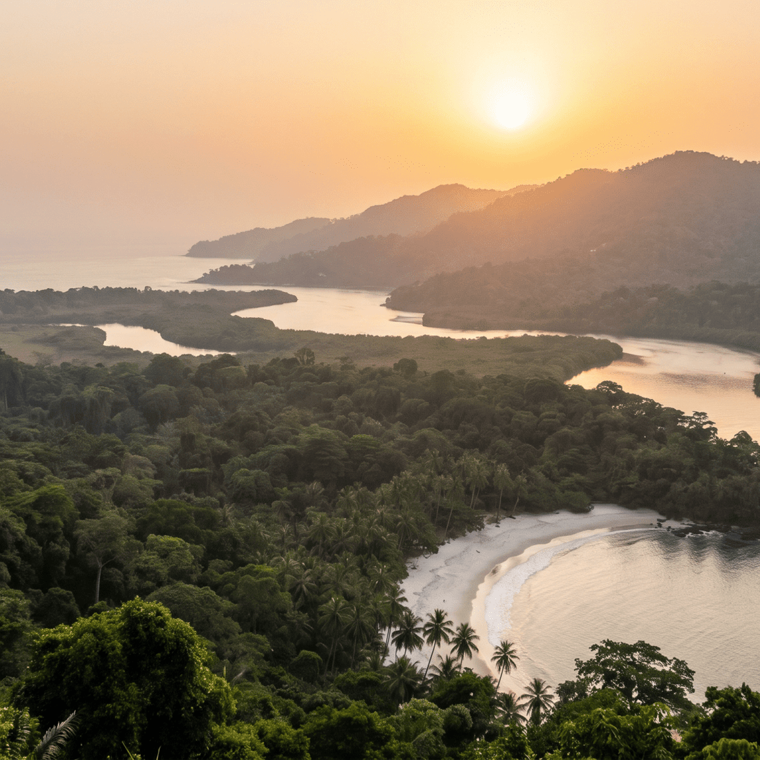 Paisaje de Sierra Leona con cobertura 4G/5G de la eSIM de PuraSIM