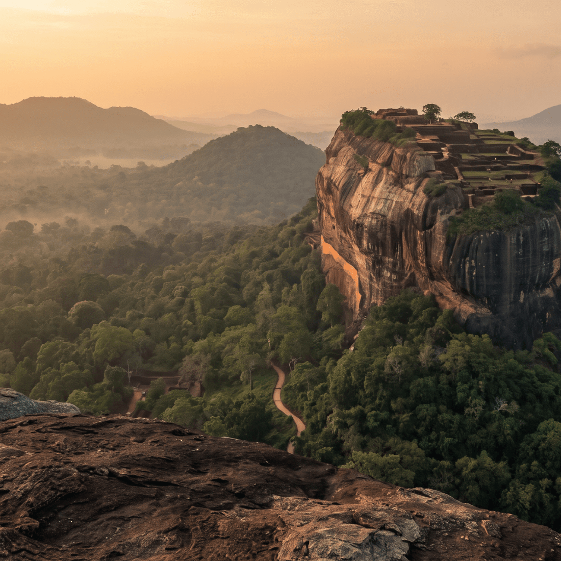 Paisaje de Sri Lanka con cobertura 4G/5G de la eSIM de PuraSIM