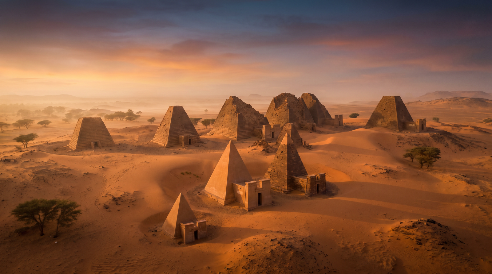 Paisaje de Sudán con cobertura 4G/5G de la eSIM de PuraSIM