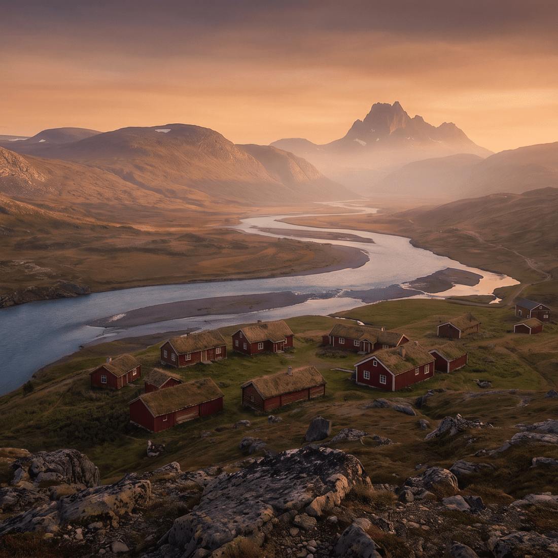Paisaje de Suecia con cobertura 4G/5G de la eSIM de PuraSIM