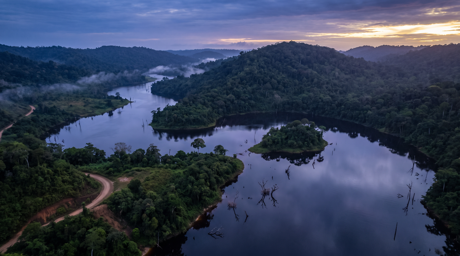 Atardecer en Surinam, conectado con datos móviles sin roaming
