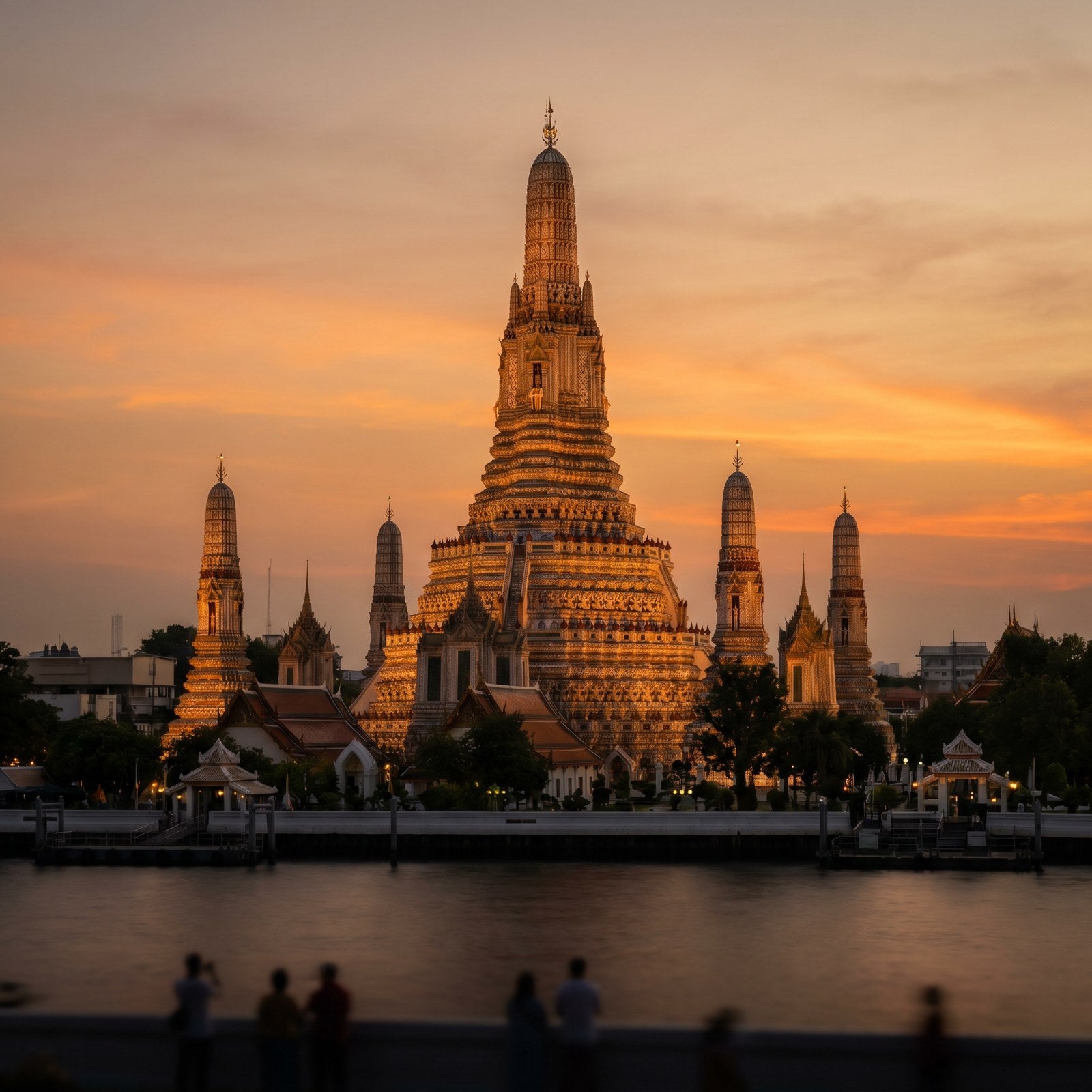 Atardecer en Tailandia, conectado con datos móviles sin roaming