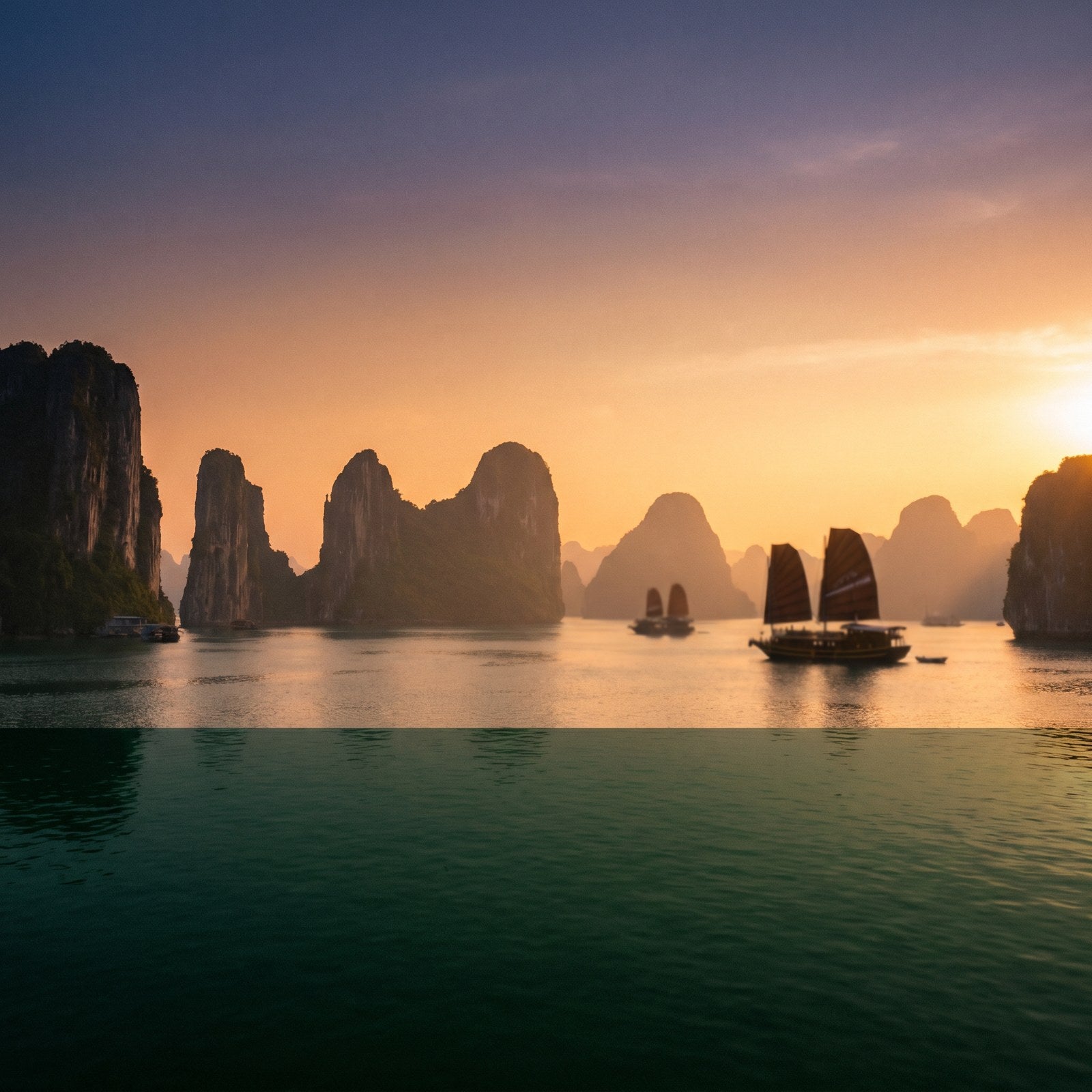 Atardecer en Vietnam, conectado con datos móviles sin roaming