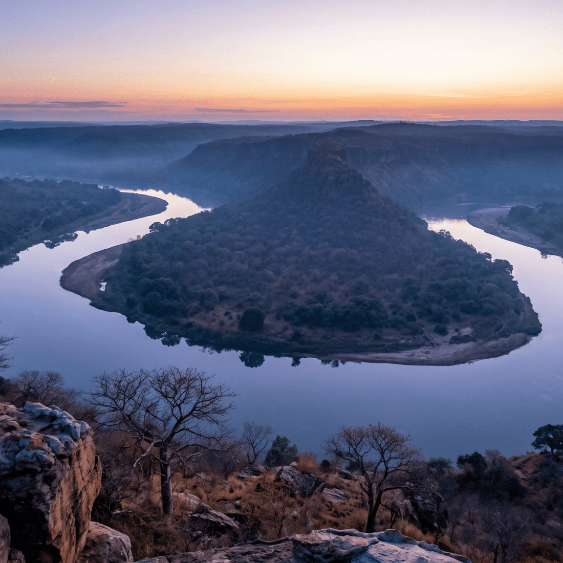 Atardecer en Zambia, conectado con datos móviles sin roaming