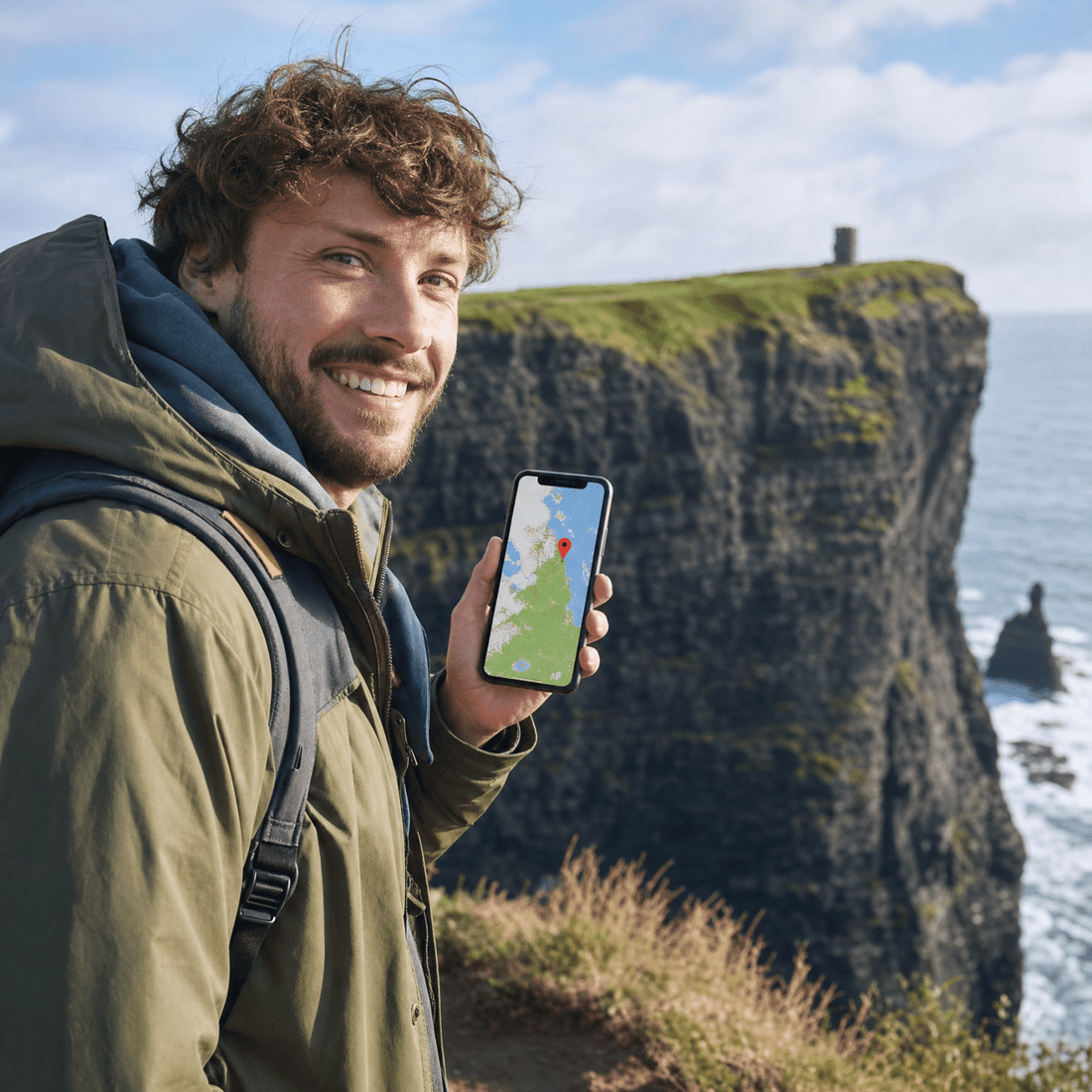 Vista de Irlanda para viajeros con eSIM de datos